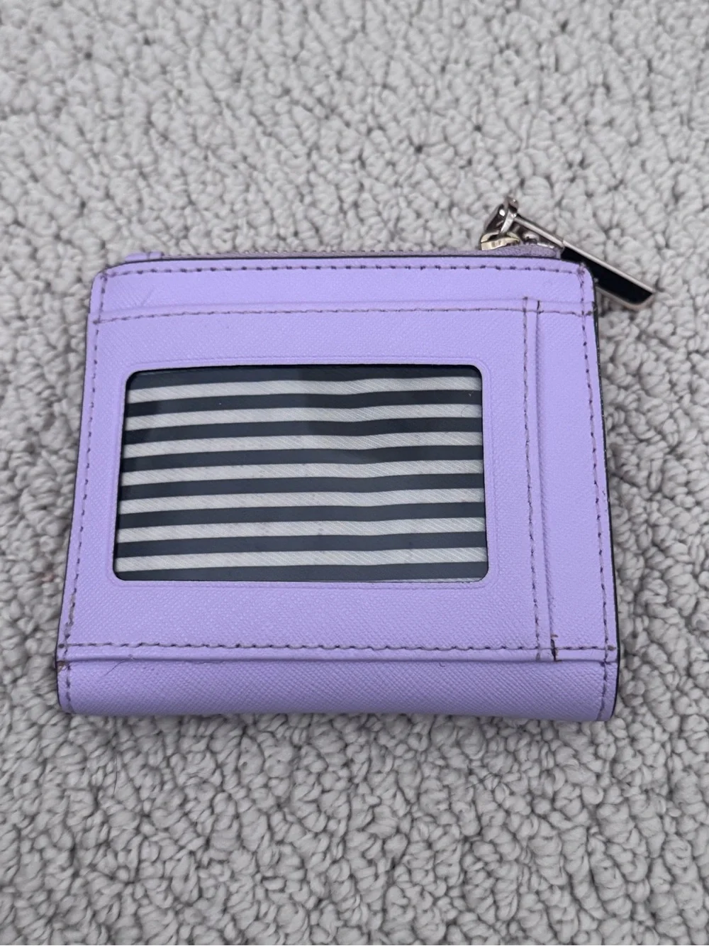kate spade Leather Compact Wallet in Lilac